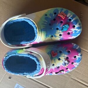 Colorful Tie-Dye Clogs with Charms